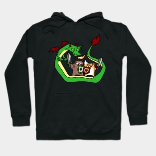 Sloth and Cat Dragon Slayers Hoodie